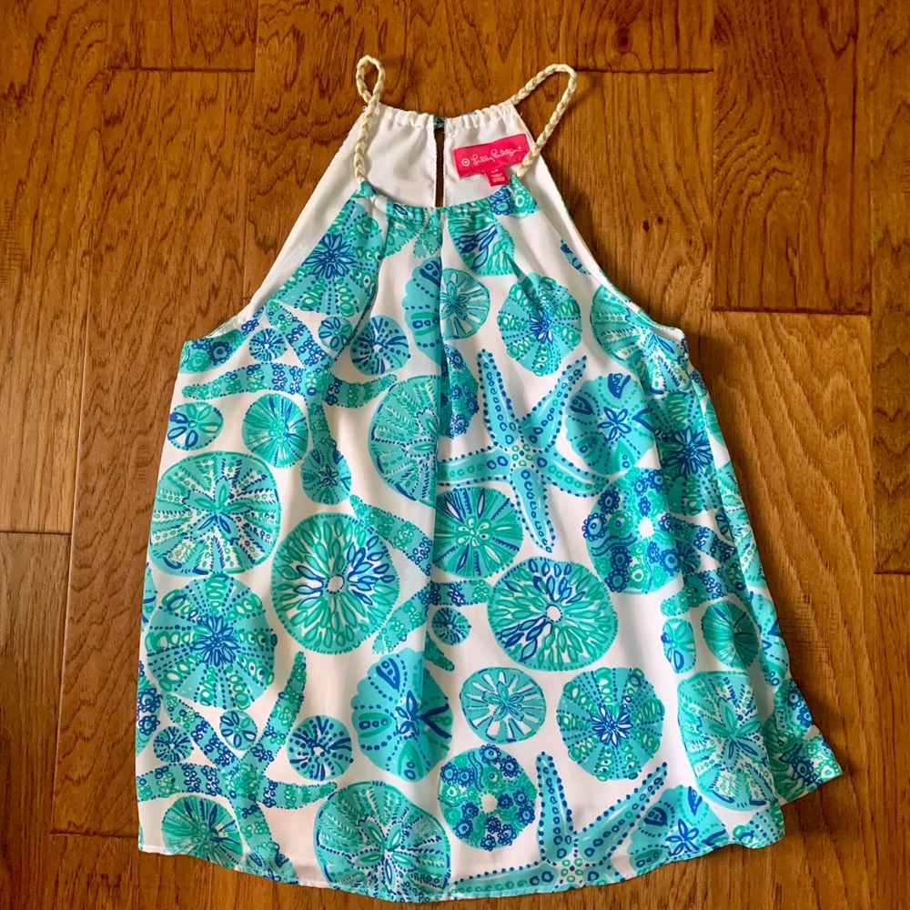 High Neck Halter Top- Sea Urchin Print